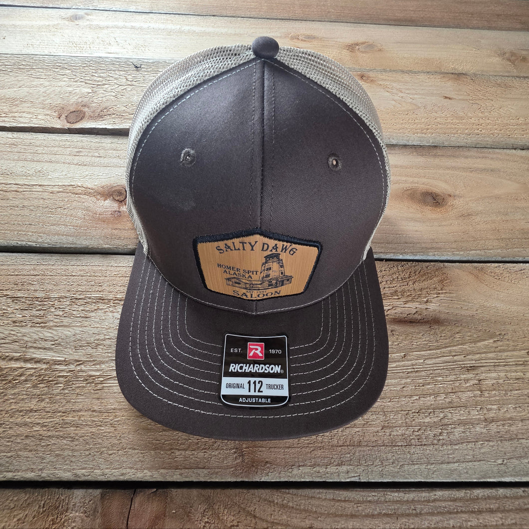 Brown and Khaki Trucker Cap with Bamboo Patch