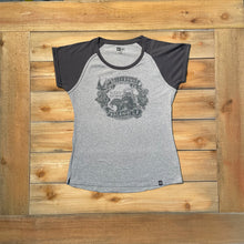 Load image into Gallery viewer, Ladies Gray Cap Sleeve T-Shirt
